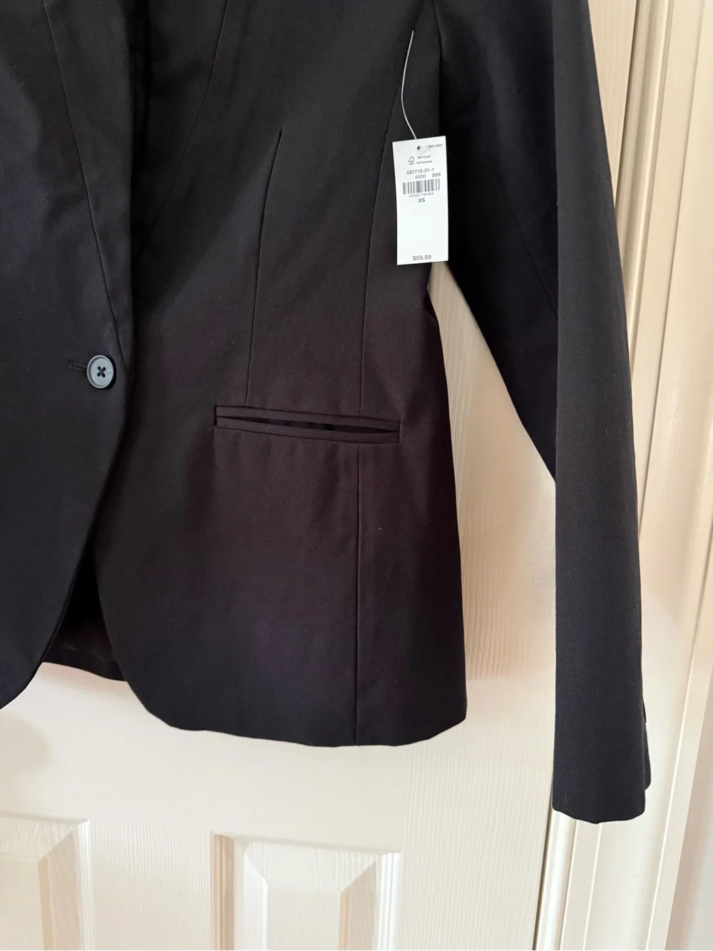 NWT Old Navy Black Tailored Blazer Structured Career Office Jacket Size XS